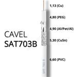 Coaxial cable CAVEL SAT703B PVC 6,6mm white 100m