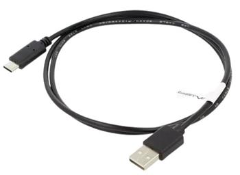 Kábel USB-A/USB-C, 1m, pozlátený, 30AWG