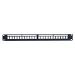 Lanview 24-portový STP Cat6 + Cat6a patch panel 1U pre 19" rack