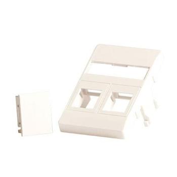 Nastenná krytka 2x keystone pre 50x75mm Clickline zásuvku, biela