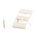 Nastenná krytka 2x keystone pre 50x75mm Clickline zásuvku, biela