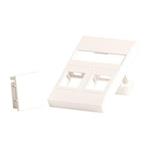 Nástenná krytka pre 2 x keystone. Vhodné pre zásuvku FUGA 50x75 mm, biela