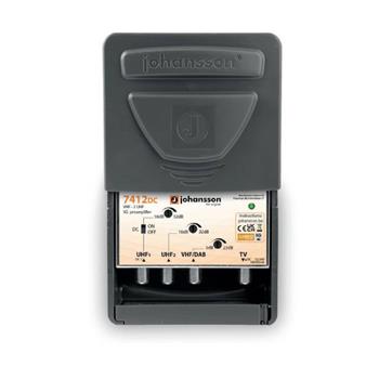 Zosilňovač VHF/UHF Johansson 7412DC filter LTE 5G