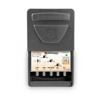 Zosilňovač VHF/UHF Johansson 7413DC filter LTE 5G